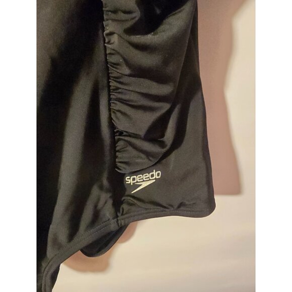 Speedo Womens One Piece Basic Black Swimsuit Bathing Suit‎ Size Large L - Picture 2 of 3